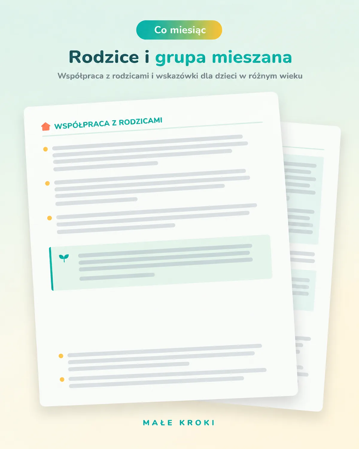 Współpraca z rodzicami i wskazówki dla grupy mieszanej